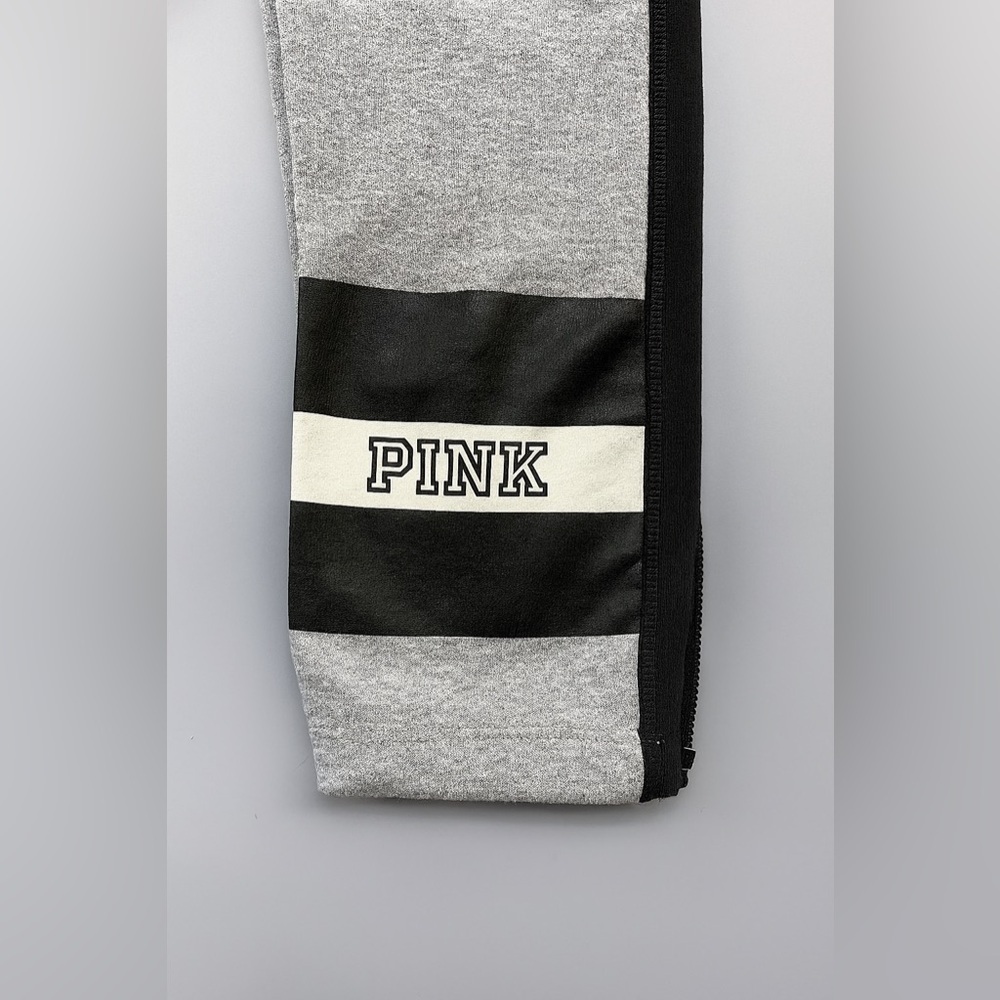 Victoria’s Secret Pink Size XS Black & Gray Color Block Yoga Pants - Picture 2 of 4